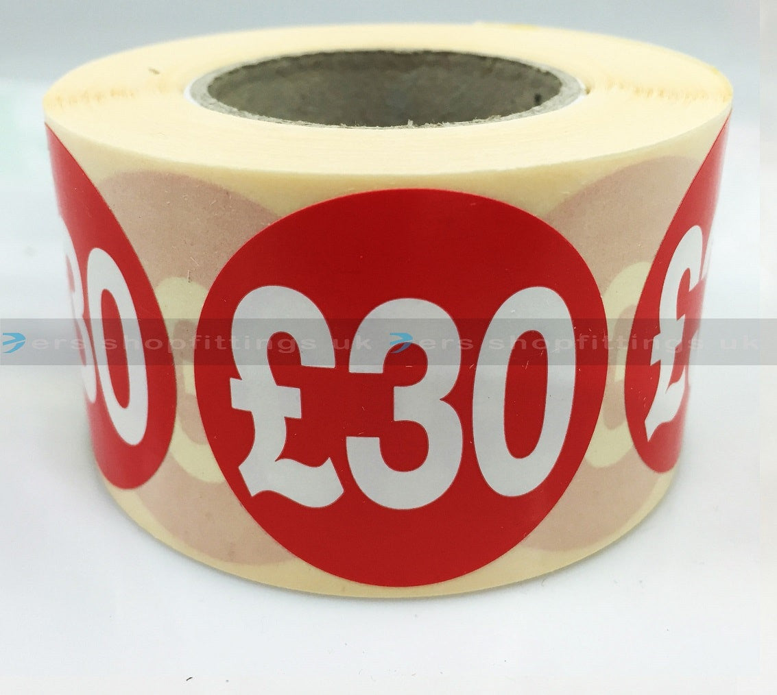 £30 Round Sale Stickers