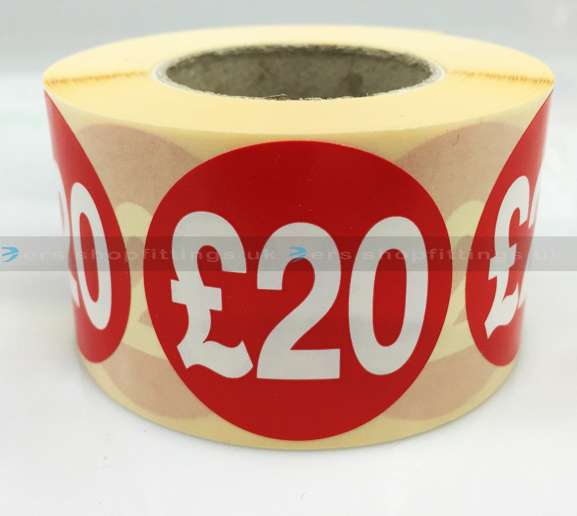 £20 Round Sale Stickers