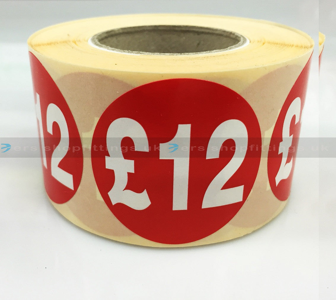 £12 Round Sale Stickers