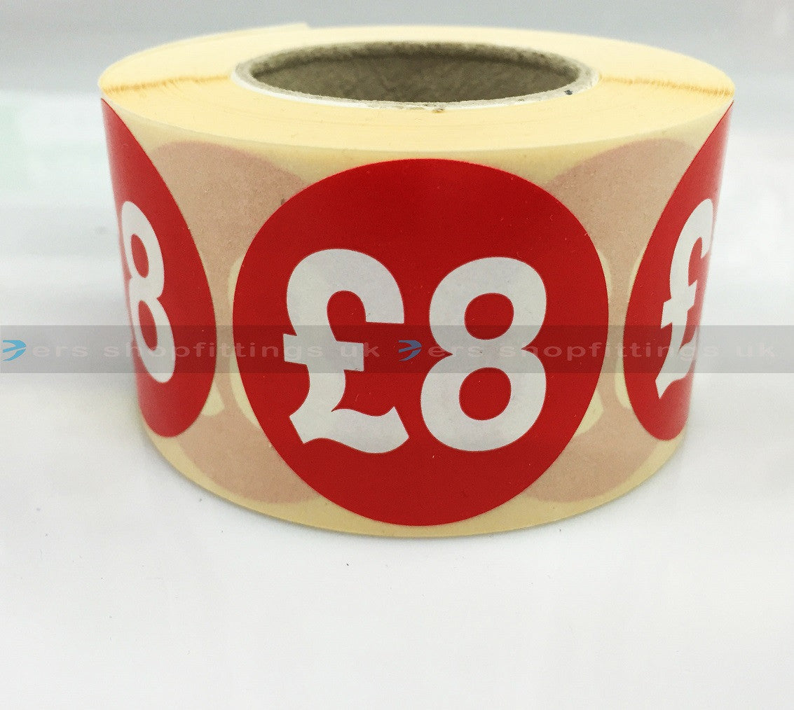 £8 Round Sale Stickers