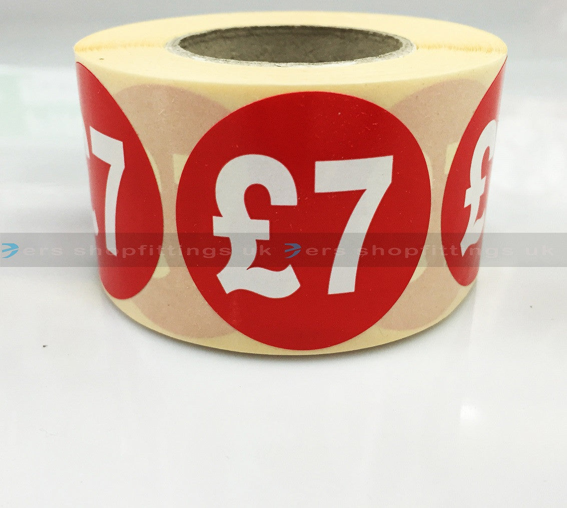 £7 Round Sale Stickers