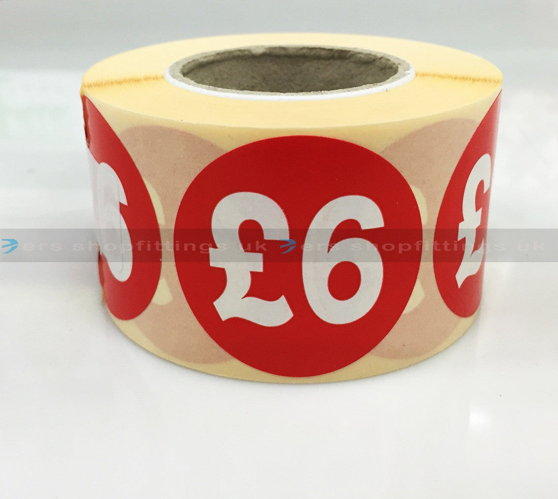 £6 Round Sale Stickers