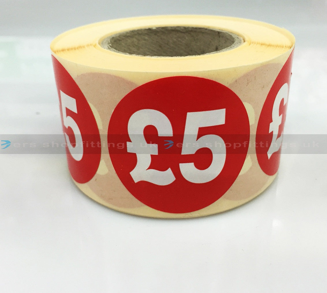 £5 Round Sale Stickers