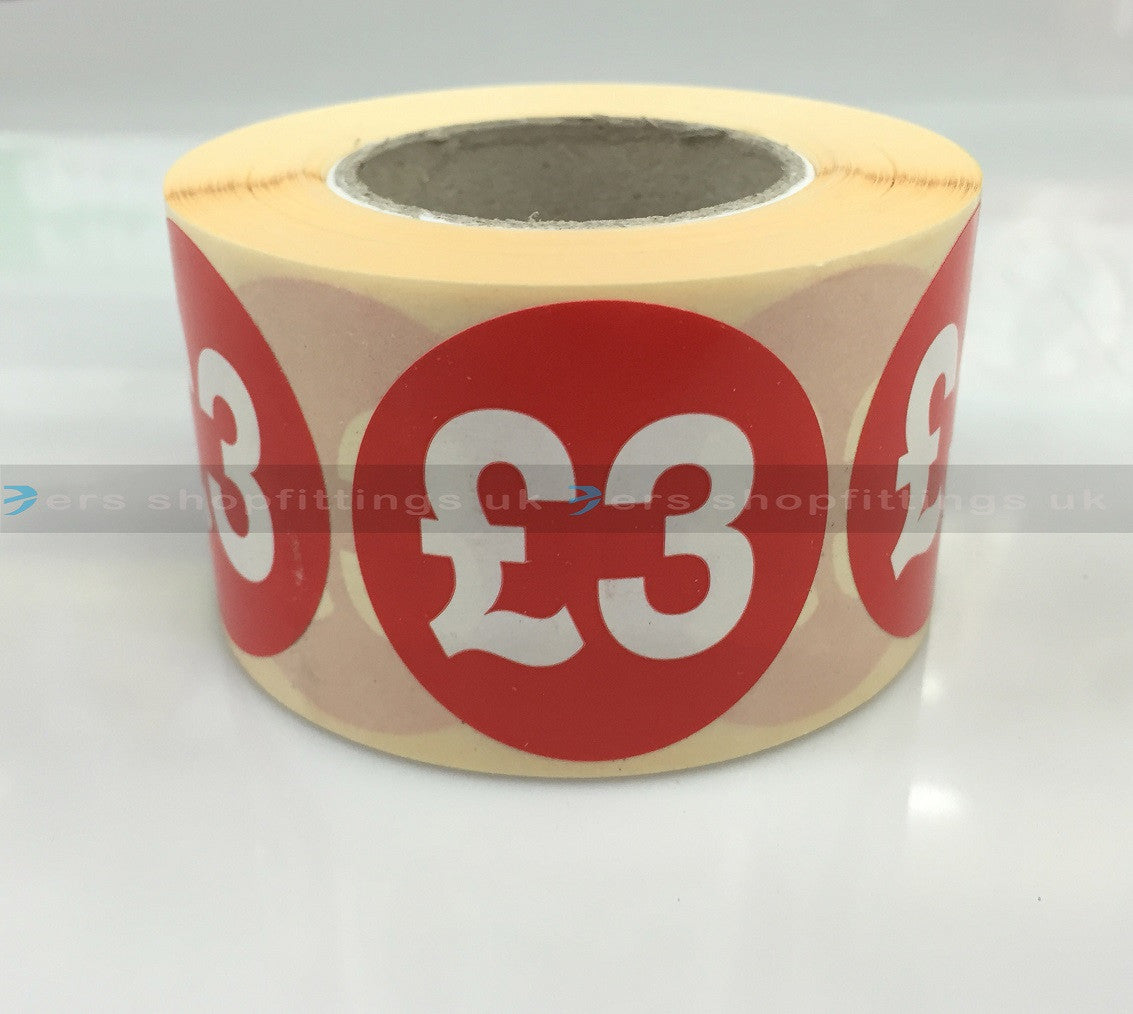 £3 Round Sale Stickers