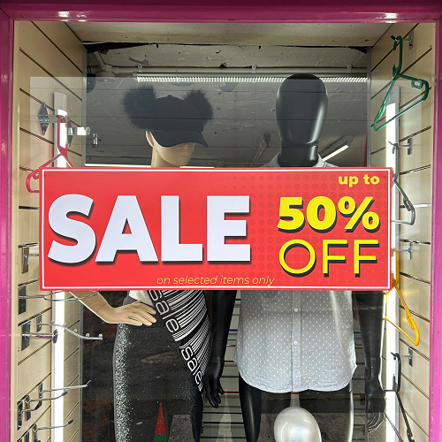 Sale Up to 50% Off Poster