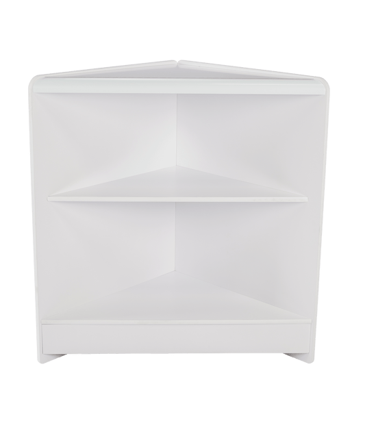 Triangular Display Corner Unit - White, Maple & Black