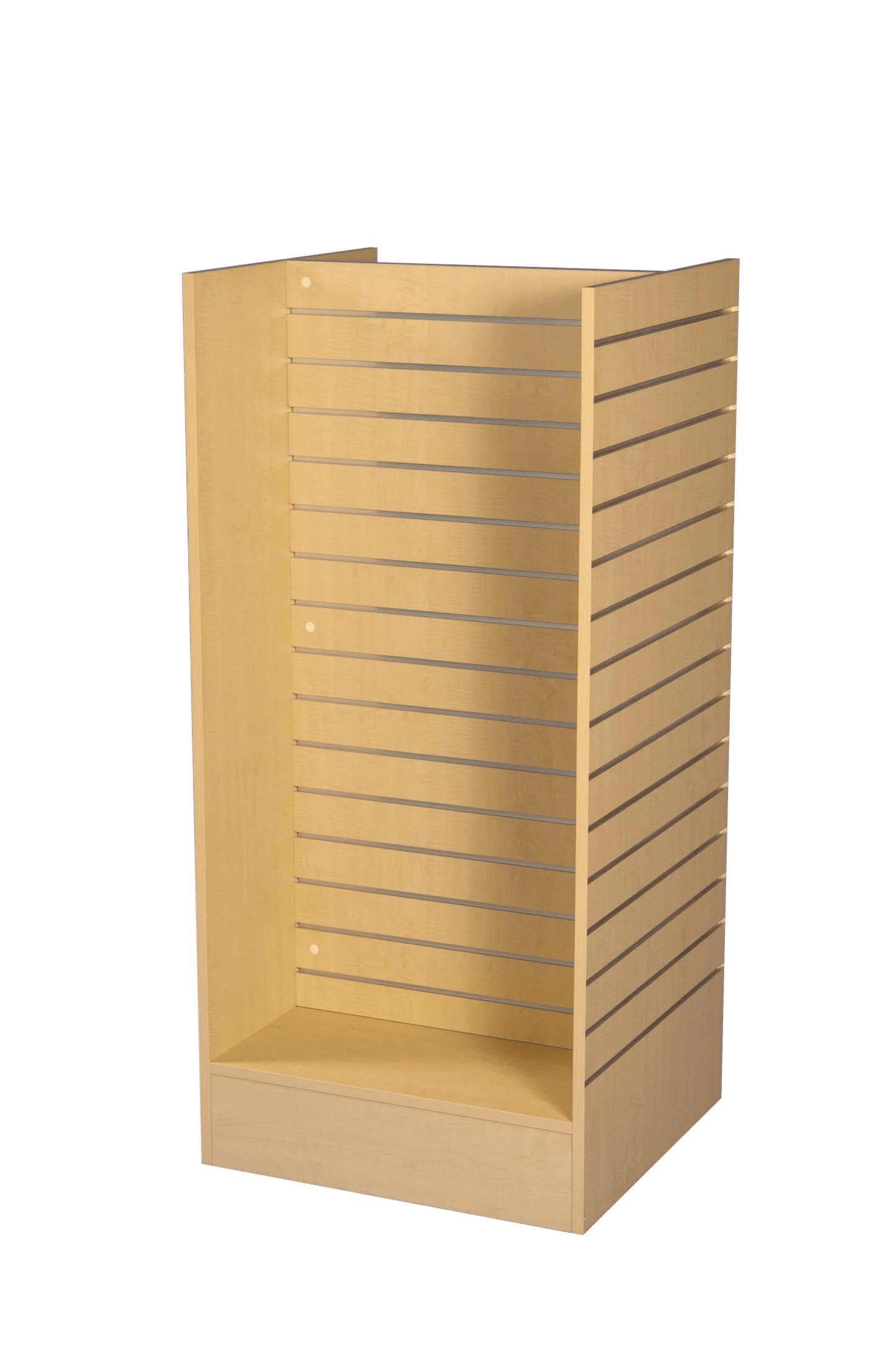 Slat 'H' Gondola Display Unit - White & Maple