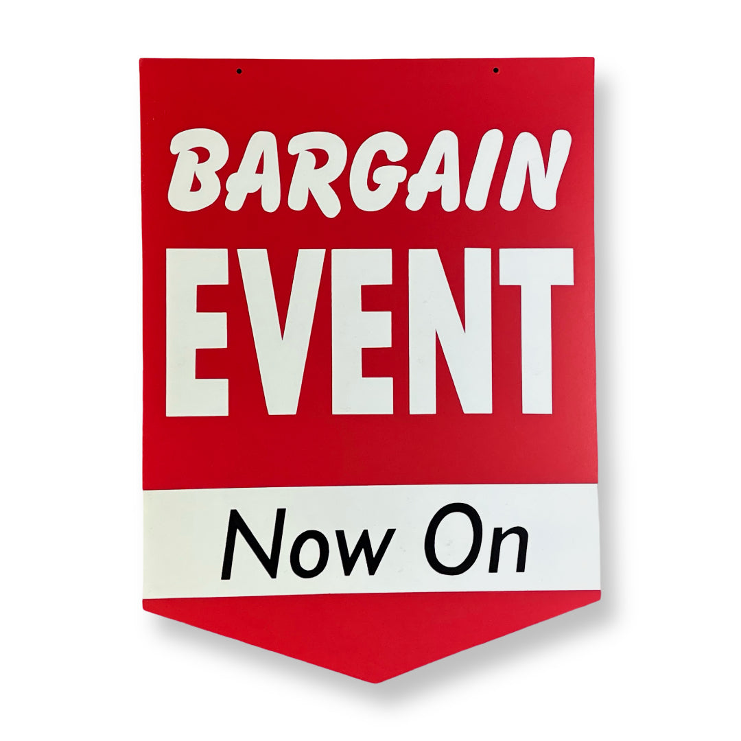 Large Hanging Bargain Event Now On Card