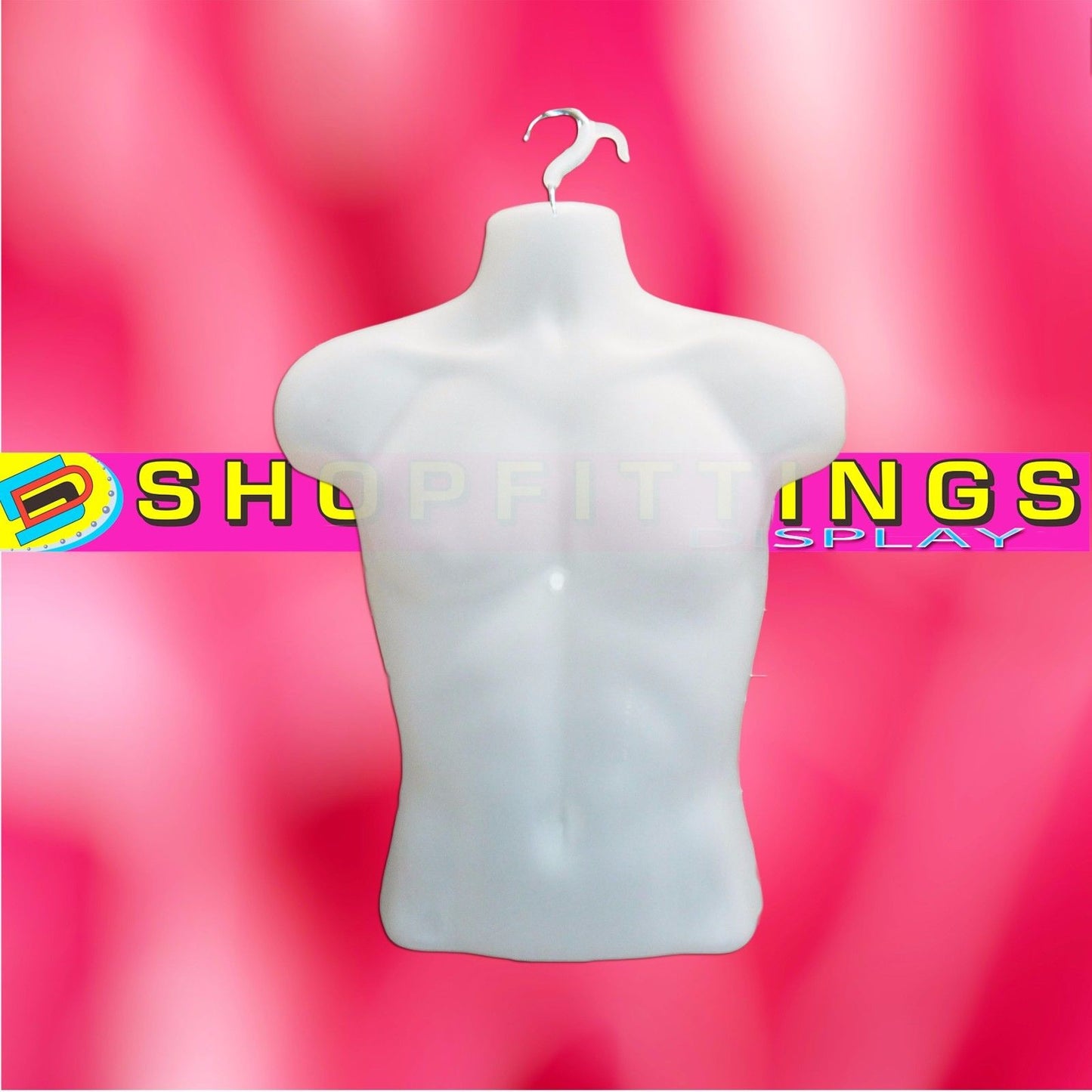 Male Semi-Clear Hanging Mannequin Half Body