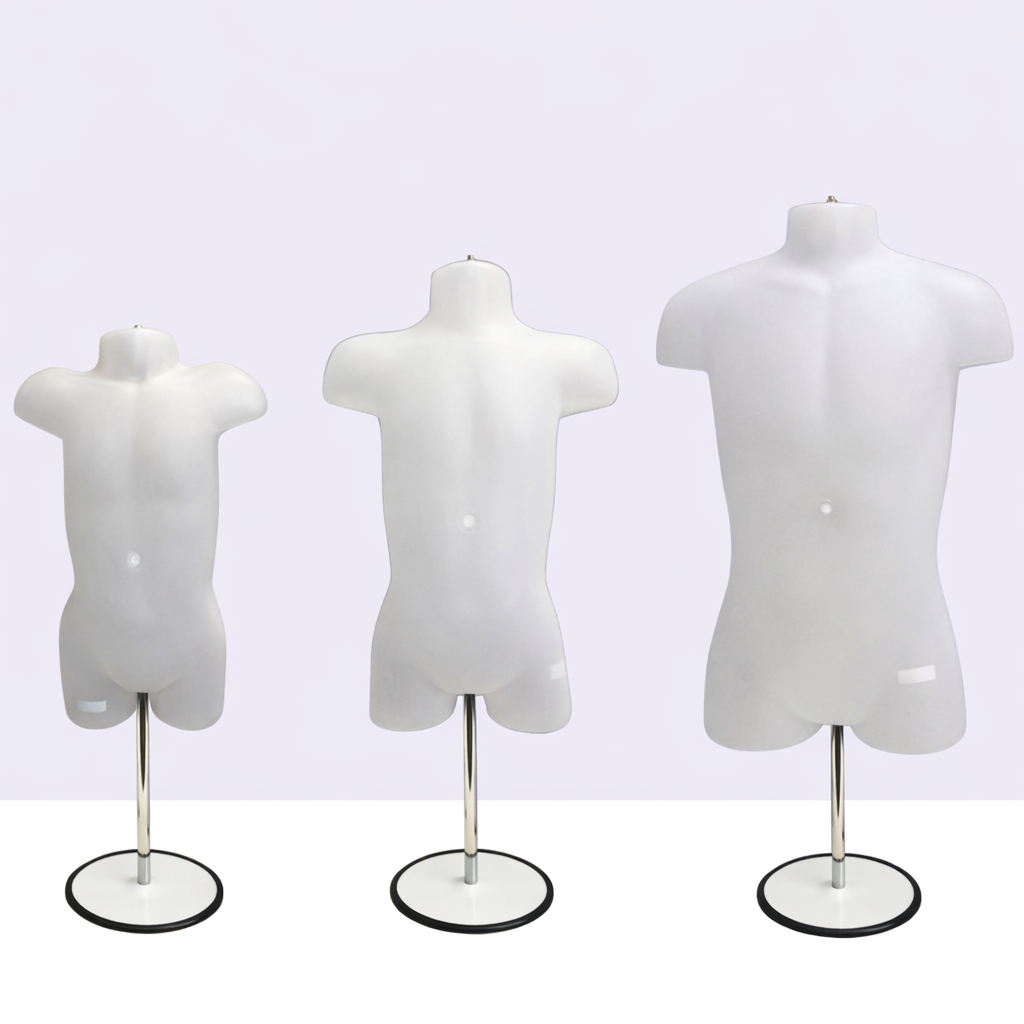 Child Semi-Clear Freestanding Mannequin with Stand