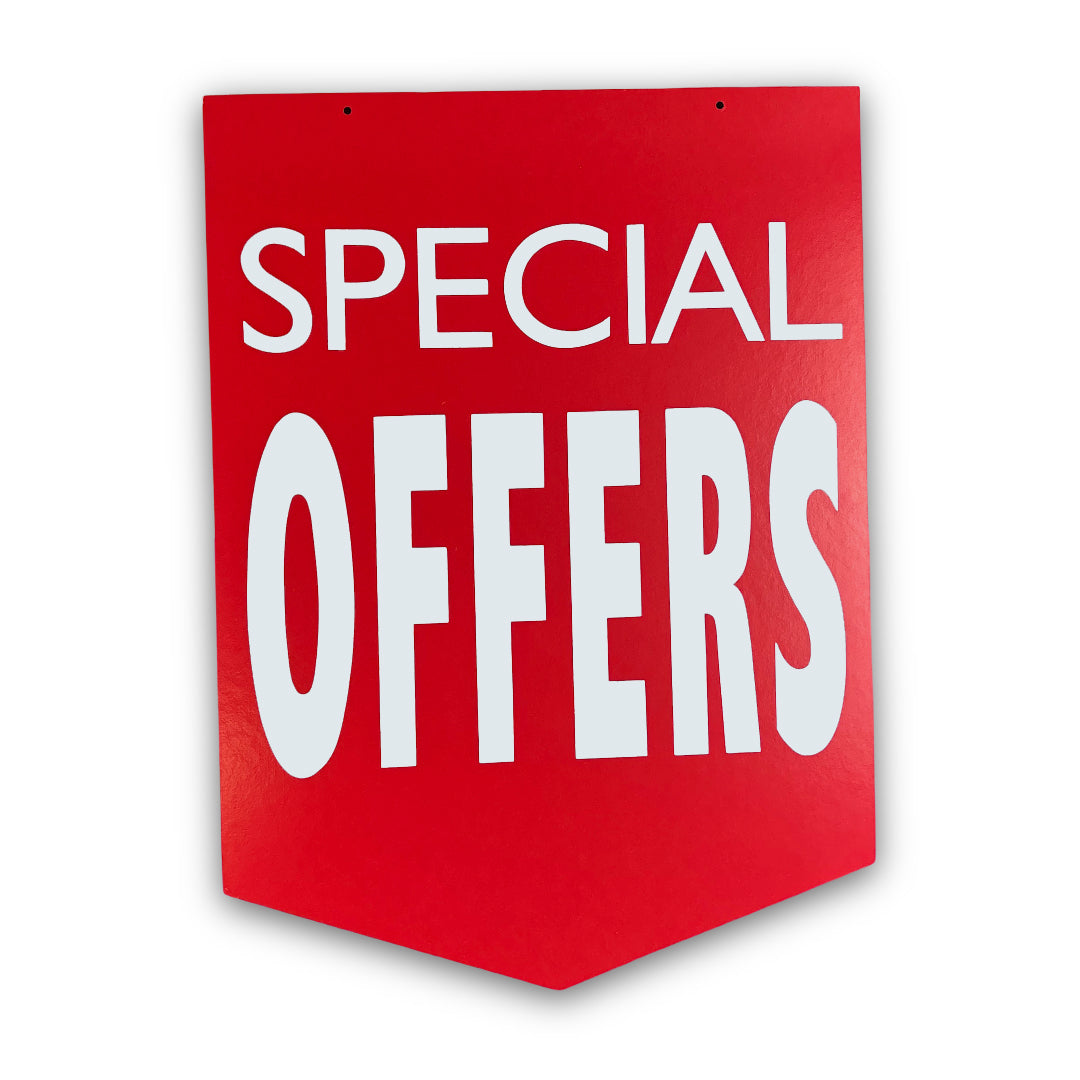 Large Hanging Special Offers Card