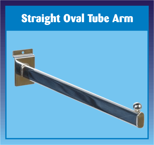 Slatwall Straight Oval Arm