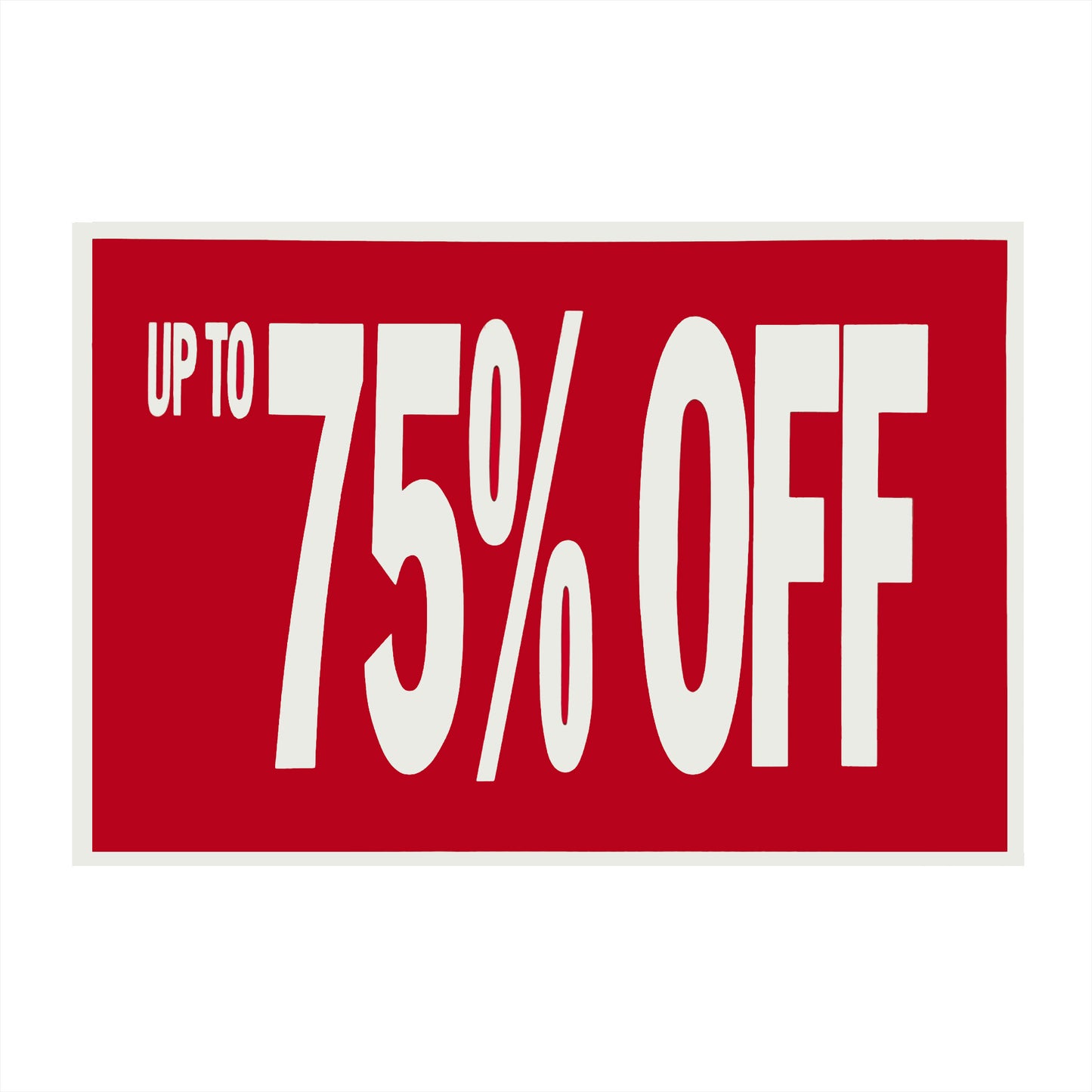Up To 75% Off Red Poster