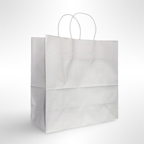 White Paper Carrier Bags with Twisted Handles