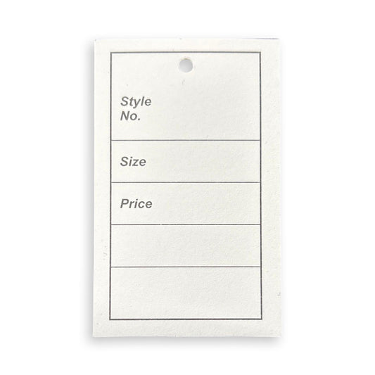 Clothing Stock Ticket 40x62mm with Border - Box of 1000