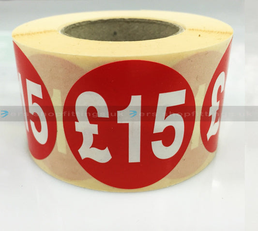 £15 Round Sale Stickers