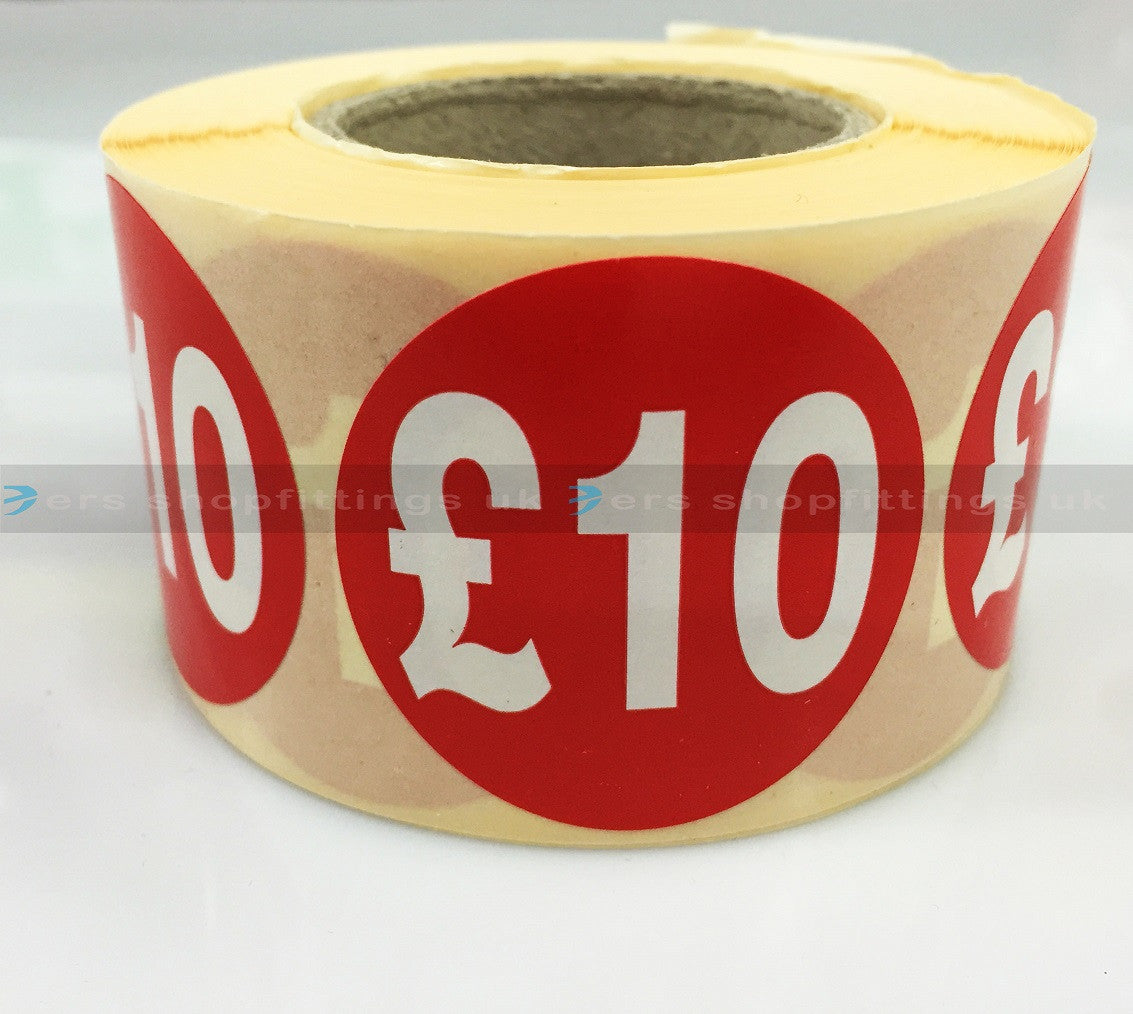 £10 Round Sale Stickers