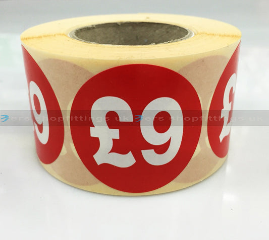 £9 Round Sale Stickers