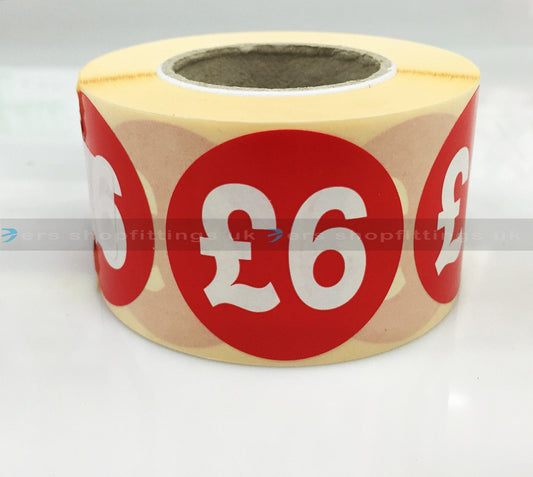 £6 Round Sale Stickers
