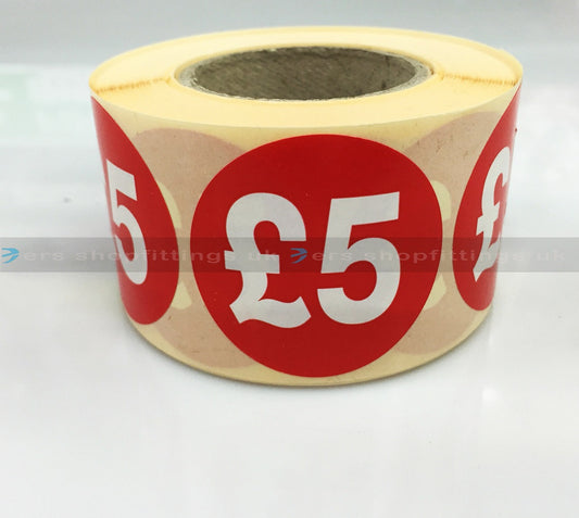 £5 Round Sale Stickers