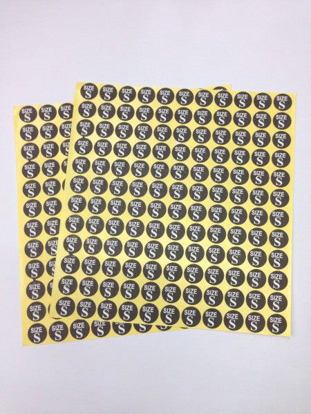 Clothes Size Label Stickers - Pack of 2112