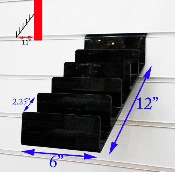 Acrylic 5 Tier Display for Slatwall