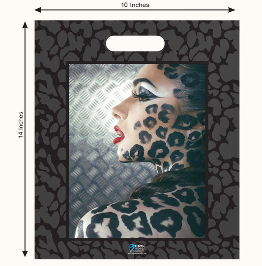 Lady Leopard Plastic Carrier Bags