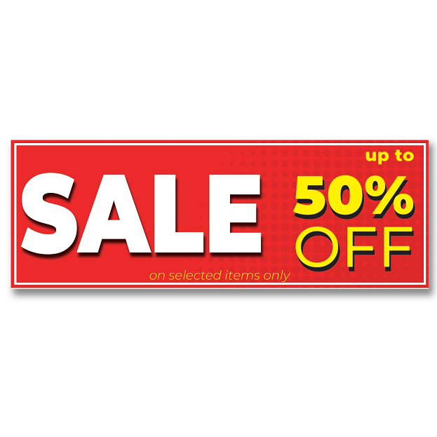 Sale Up to 50% Off Poster