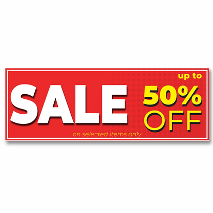 Sale Up to 50% Off Poster