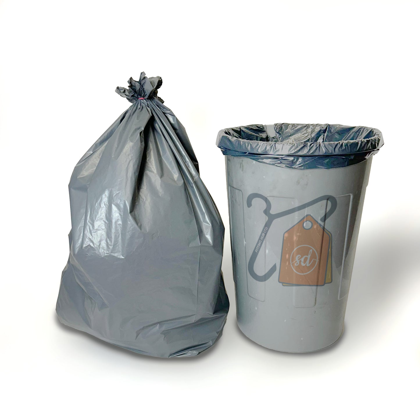 Super Heavy Duty Grey Bin Bags