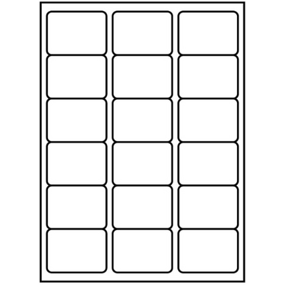 White Plain Sticky Labels
