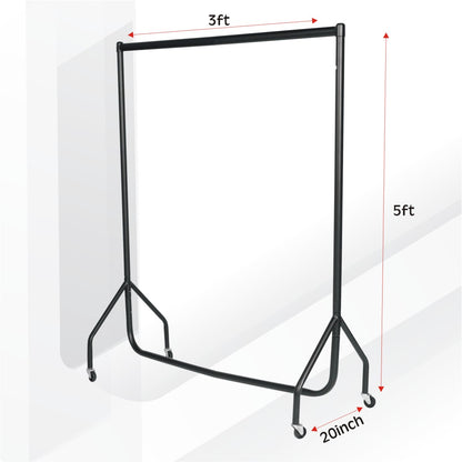 Silver Heavy Duty Garment Rail