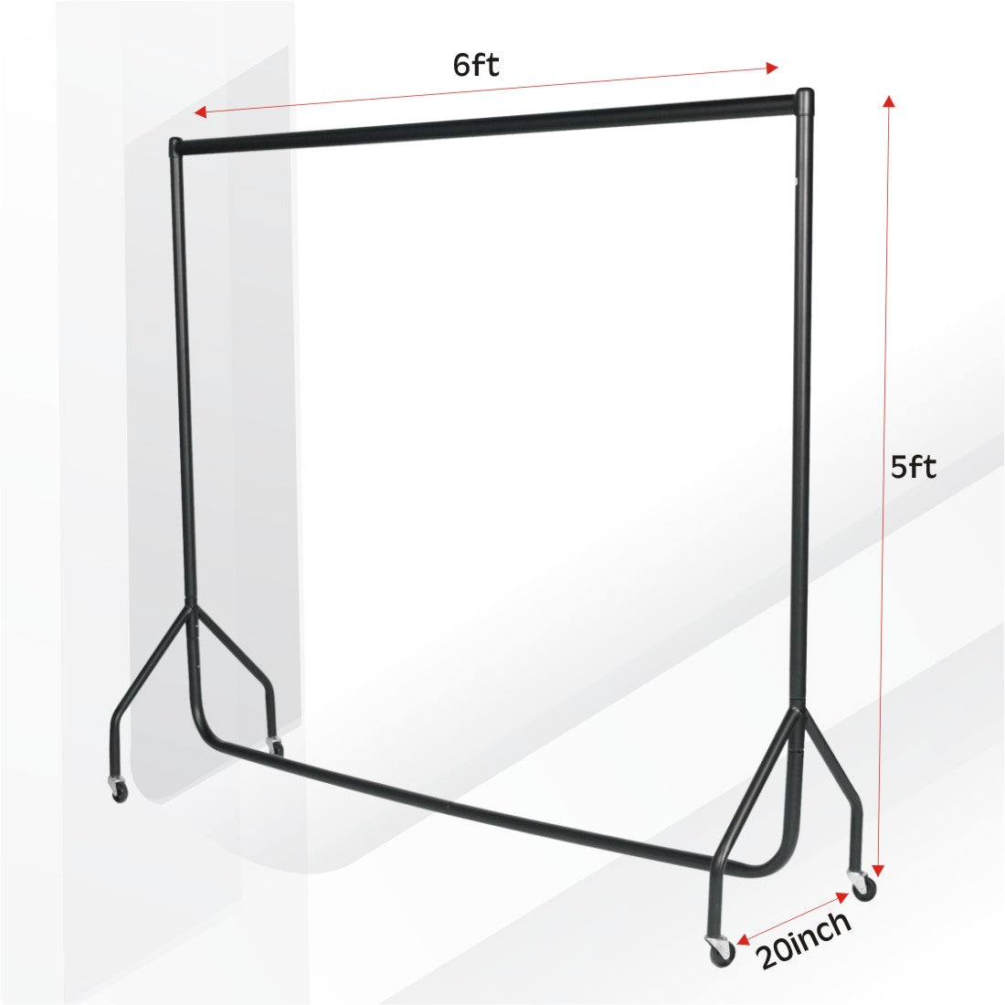 Silver Heavy Duty Garment Rail