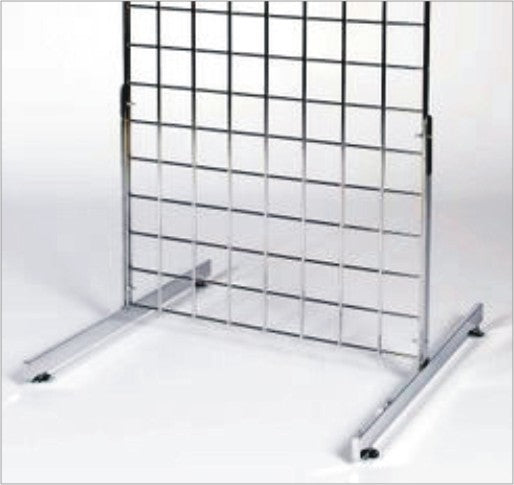 Gridwall T Legs Pair - Chrome Freestanding Display Legs – Shopfittings ...