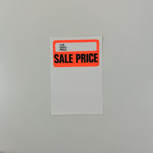 Our Usual Price Sale Cards