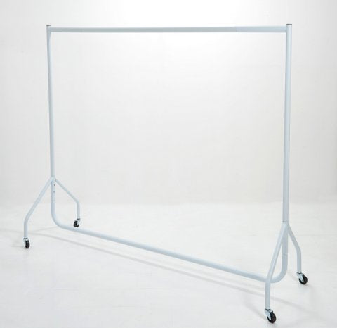 White Heavy Duty Garment Rail
