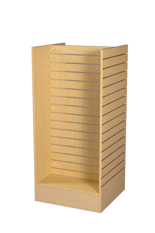 Slat 'H' Gondola Display Unit - White & Maple