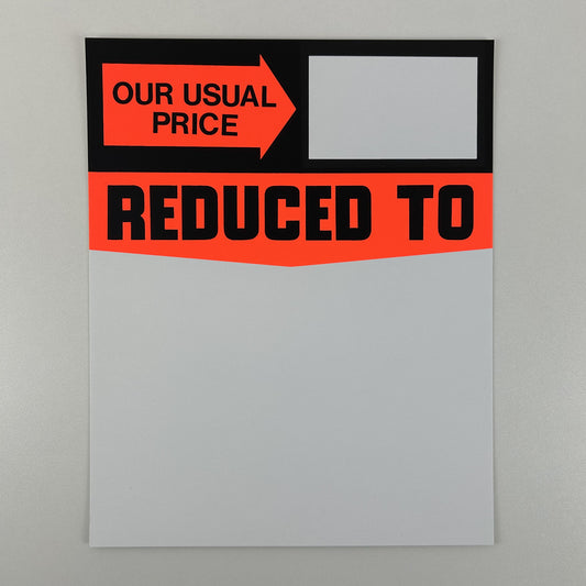 Our Usual Sale Price Reduced To Cards