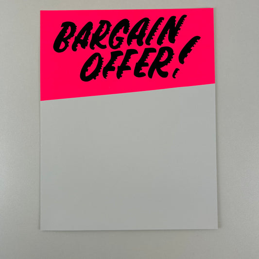 Bargain Offer Sale Cards