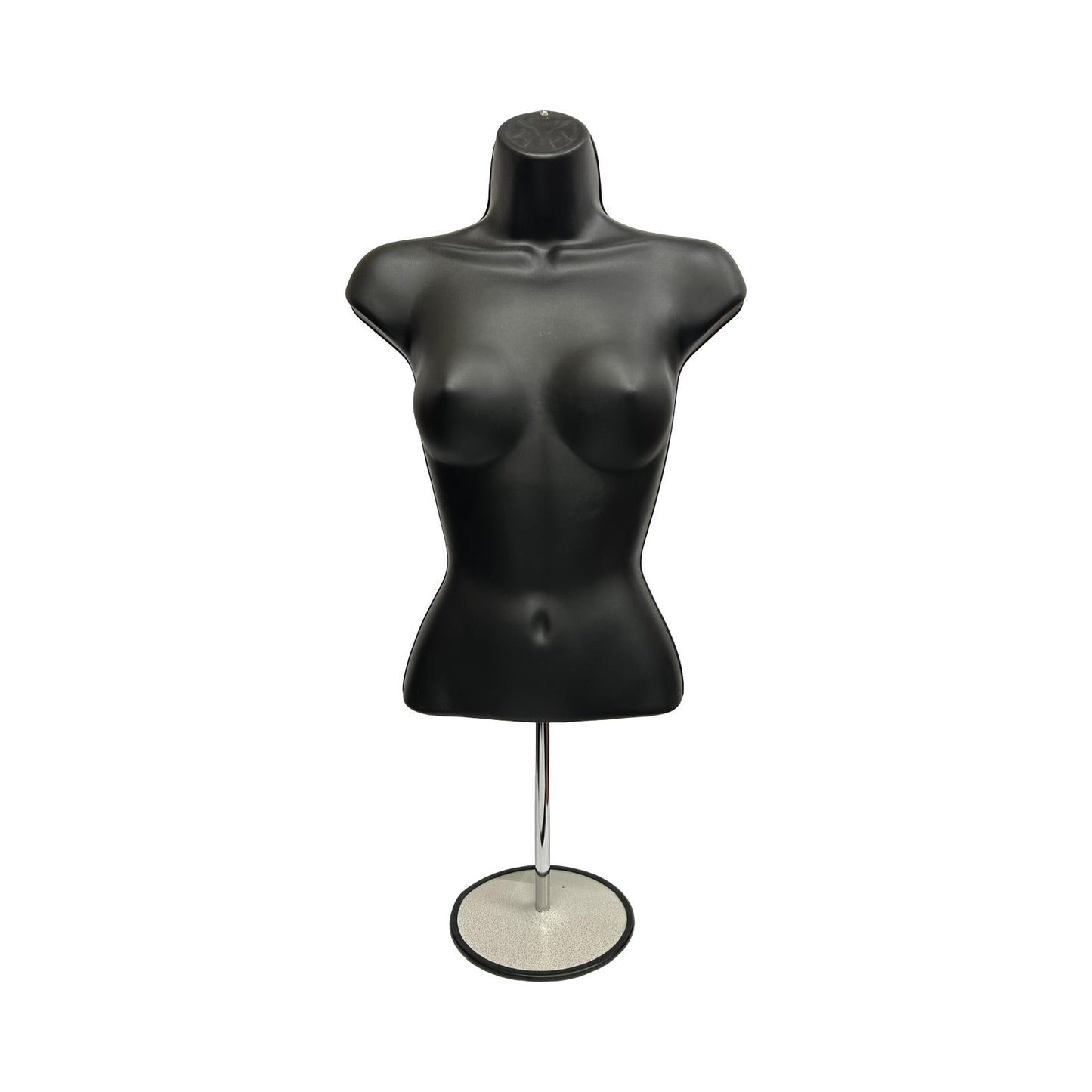 Female Black Freestanding Mannequin Half Body with Stand