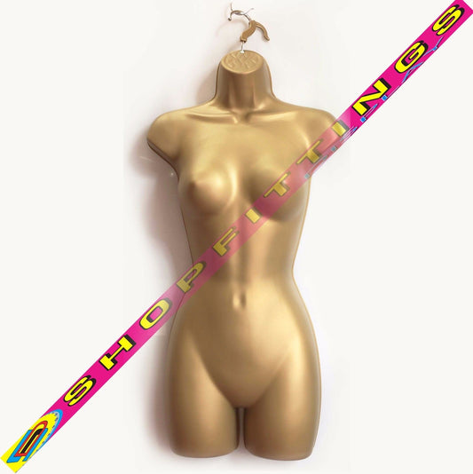 Female Gold Hanging Mannequin Full Body
