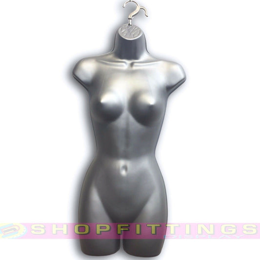 Female Silver Hanging Mannequin Full Body