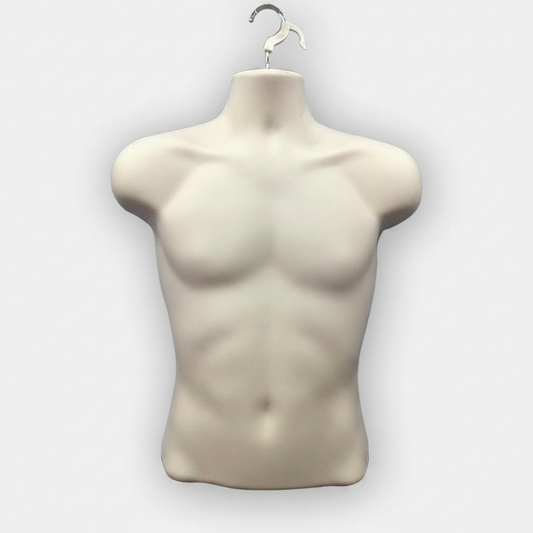 2x Male Skin Mannequin with Hook - 1x Mannequin with Stand
