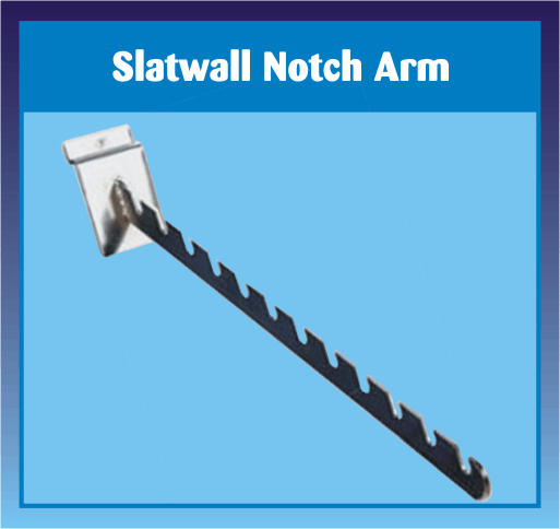Slatwall 10 Notch Straight Sloped Arm