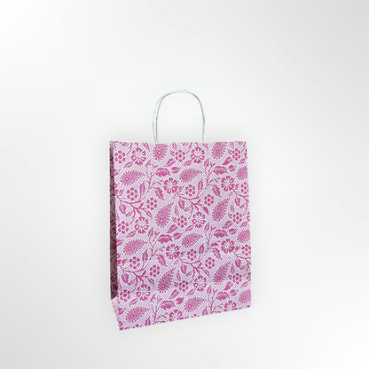 Heena Pink Paper Twisted Handle Carrier Bag