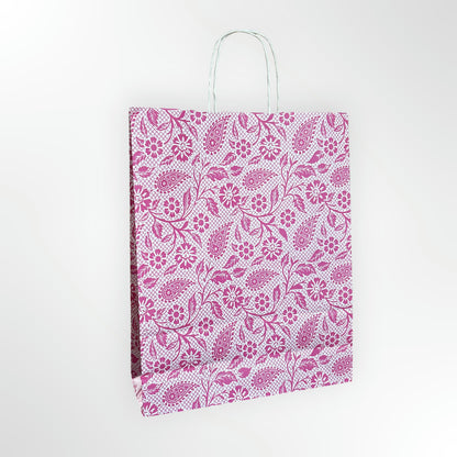 Heena Pink Paper Twisted Handle Carrier Bag