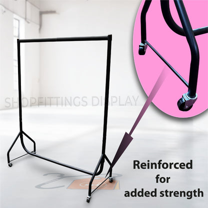 6ft REINFORCED CLOTHES RAIL GARMENT HANGING STORAGE  HEAVY DUTY NEW