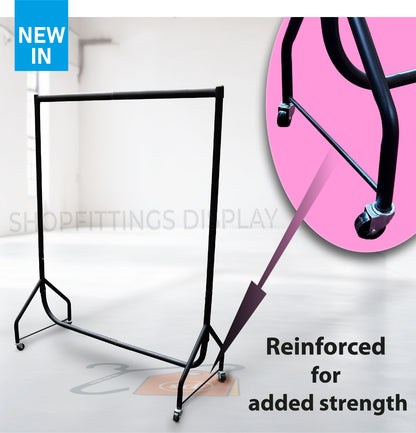 6ft REINFORCED CLOTHES RAIL GARMENT HANGING STORAGE  HEAVY DUTY NEW