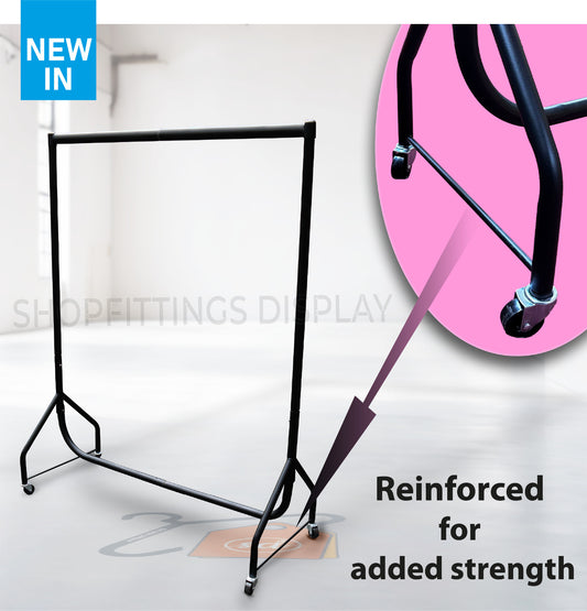 6ft REINFORCED CLOTHES RAIL GARMENT HANGING STORAGE  HEAVY DUTY NEW