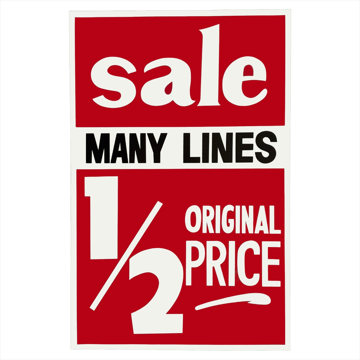 Sale Many Lines 1/2 Original Price Poster